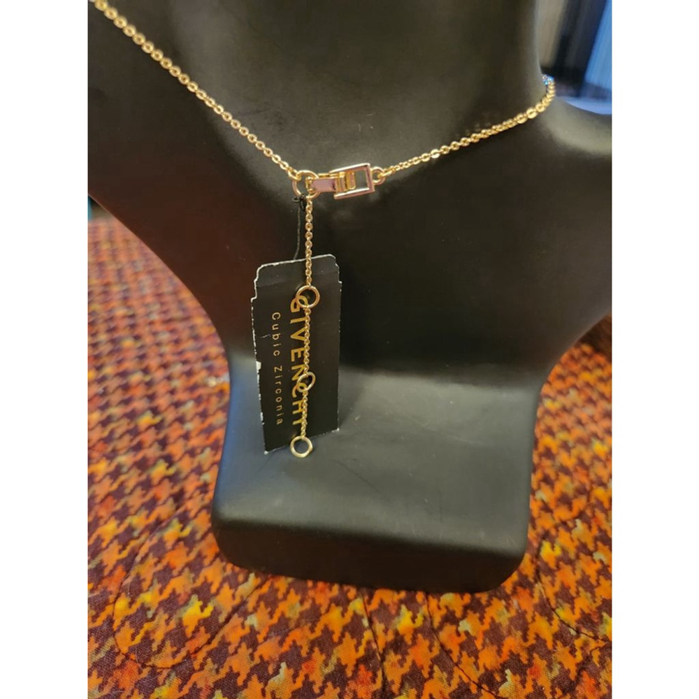 Givenchy Gold-Tone Cubic Zirconia Lariat Necklace, 16" + 3" extender - Picture 5 of 11